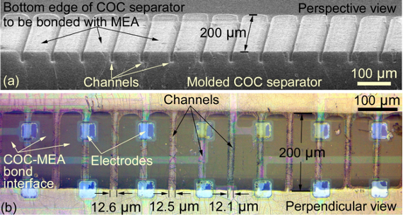 Diagram of microchannels