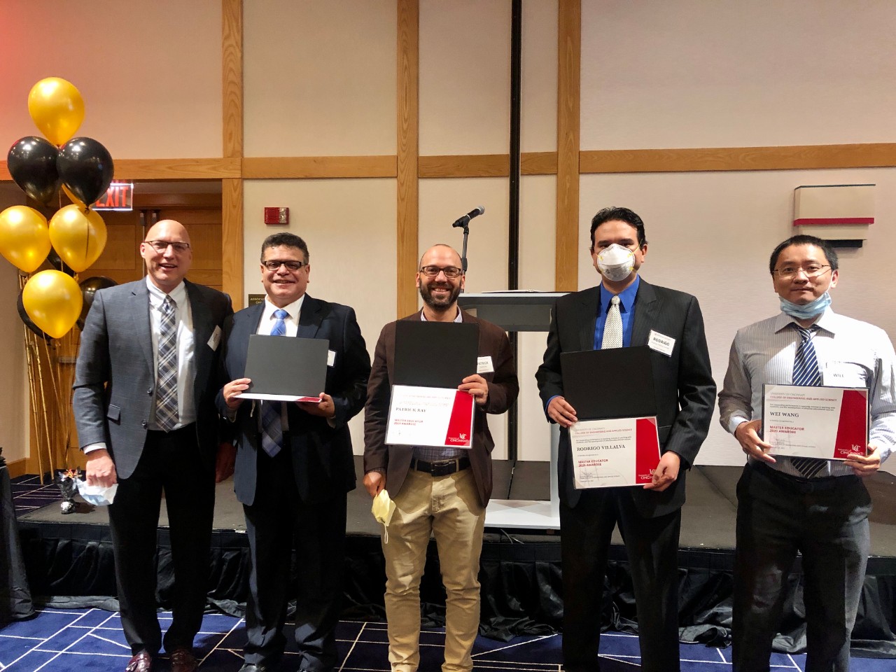 Mechanical Engineering faculty Wei (Will) Wang was awarded the Master Educator 2020