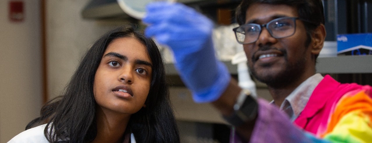 UPRISE Medical Sciences student Afra Rahman works in Dr. Karthick Chella-Krishnan’s lab.
