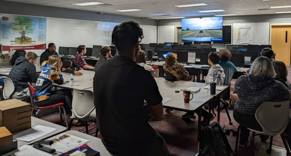 Image of students representing the Center for Smart, Sustainable, and Resilient Infrastructure in K-12 community outreach efforts