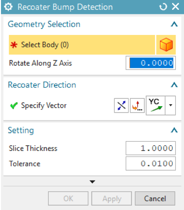Recoater Arm Collision Detection GUI