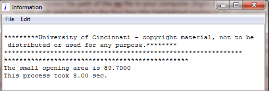Small Opening Output Window
