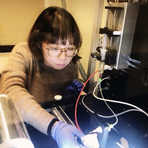 Student in lab