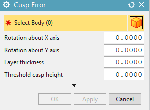 The Cusp Error GUI is shown.