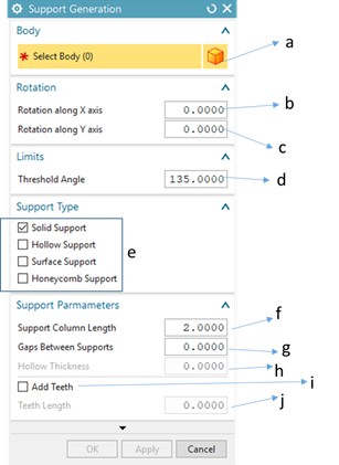 Support Generation GUI