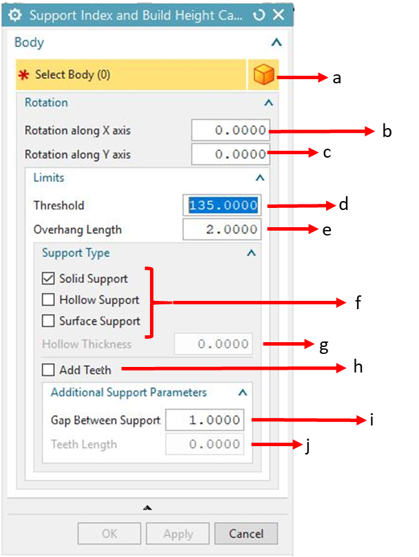 Support Inded and Build Height settings