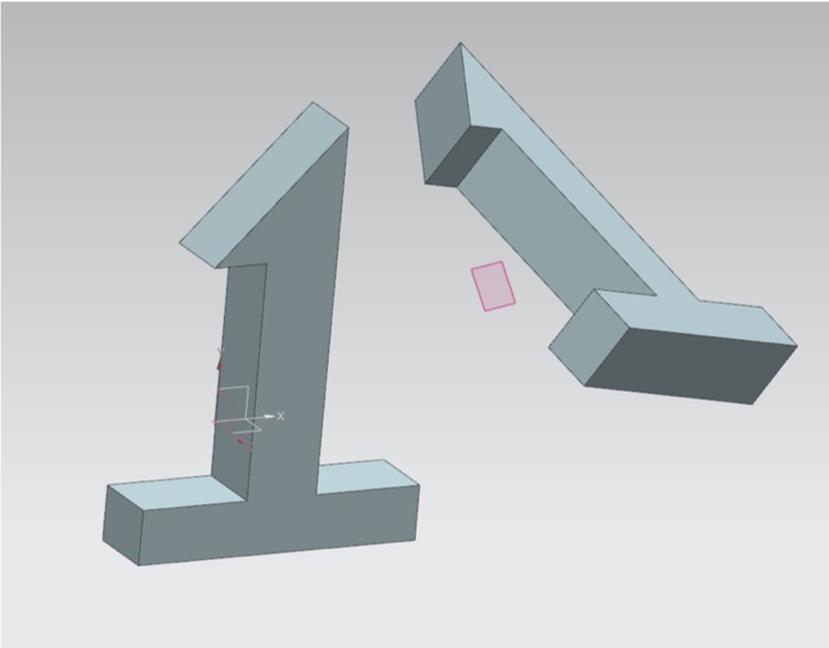 Original and the reflected object about the specified plane